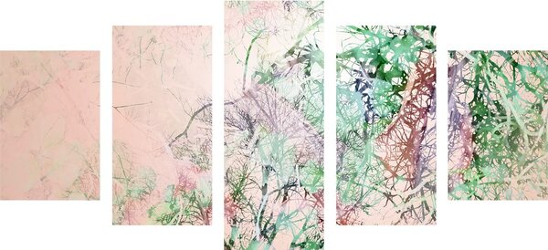 Tablou 5-piese ramuri abstracte