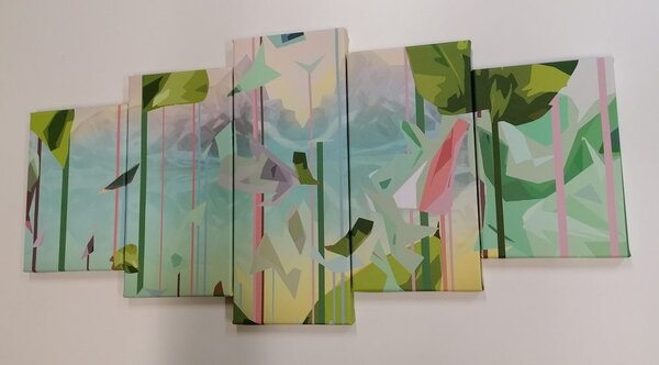 Tablou 5-piese paradisul abstract