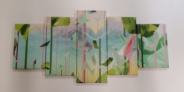 Tablou 5-piese paradisul abstract