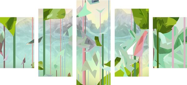 Tablou 5-piese paradisul abstract
