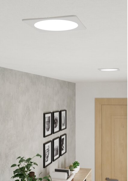 Eglo 901401 - Corp de iluminat LED încastrat FUEVA, 10,5 W, 230 V, 16,6 x 16,6 cm, alb