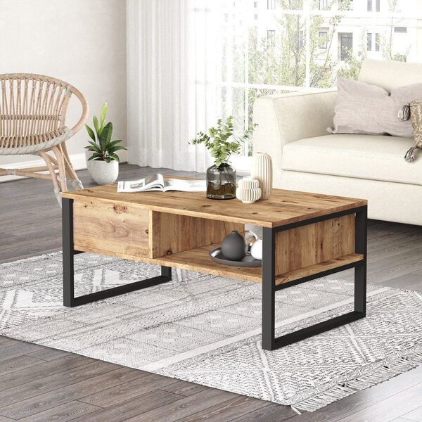 Masuta cafea ML34-A, stejar, PAL, 100x60x44 cm