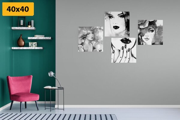 Set tablouri eleganța femeii