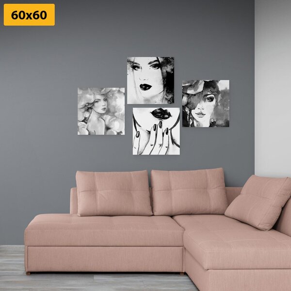 Set tablouri eleganța femeii
