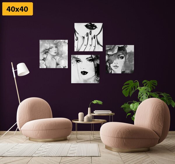 Set tablouri eleganța femeii