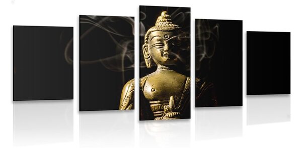 Tablou 5-piese statuie Budha