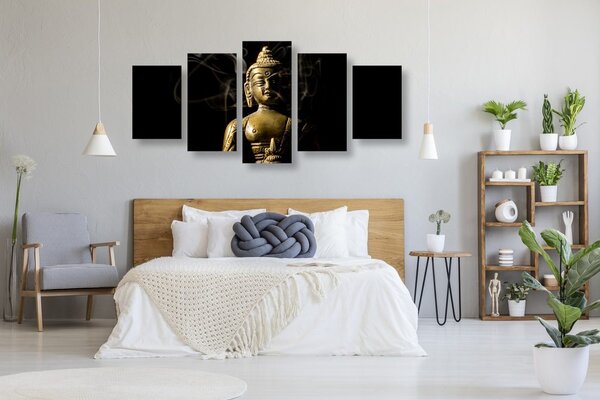 Tablou 5-piese statuie Budha