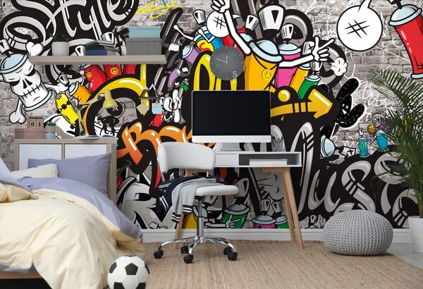 Tapet graffiti colorate