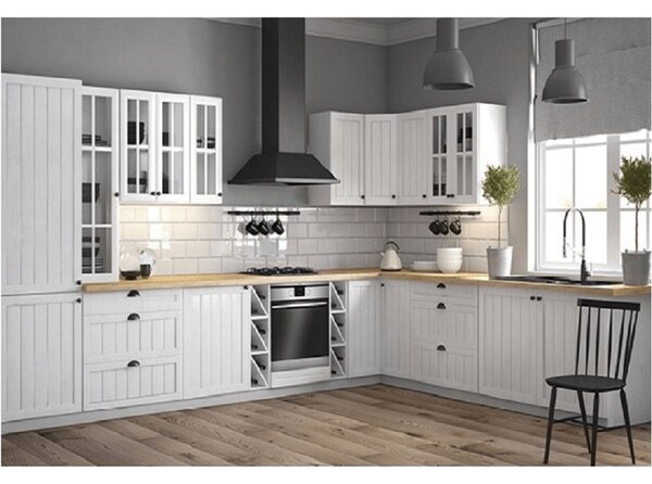 Dulap bucatarie PROVENCE D60P, alb, DTD laminat, 60x58x212 cm