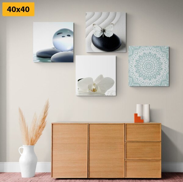 Set tablouri Feng Shui în tonuri delicate