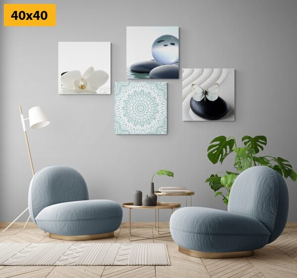 Set tablouri Feng Shui în tonuri delicate