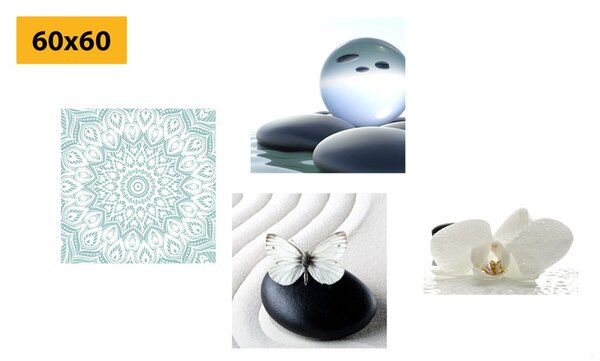 Set tablouri Feng Shui în tonuri delicate
