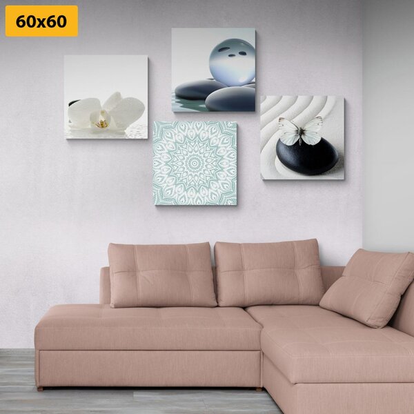 Set tablouri Feng Shui în tonuri delicate