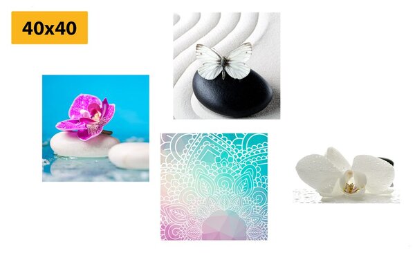 Set tablouri Feng Shui în combinație de culori interesante