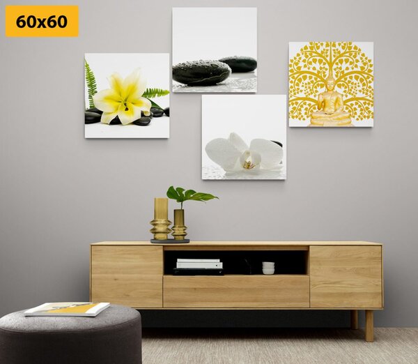 Set tablouri natura moartă delicată Feng Shui