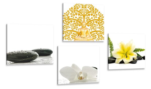 Set tablouri natura moartă delicată Feng Shui