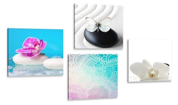 Set tablouri Feng Shui în combinație de culori interesante