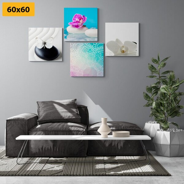 Set tablouri Feng Shui în combinație de culori interesante