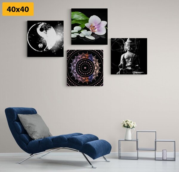 Set tablouri Feng shui pe fundalul negru