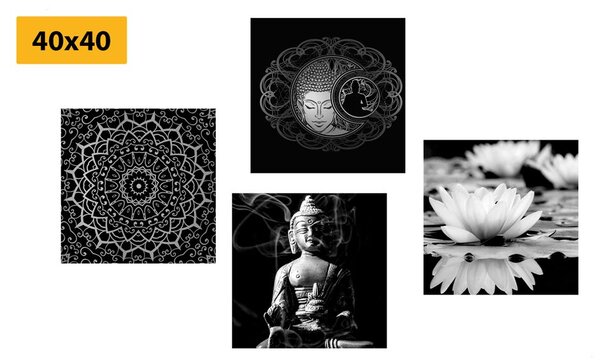 Set tablouri Budha liniștit
