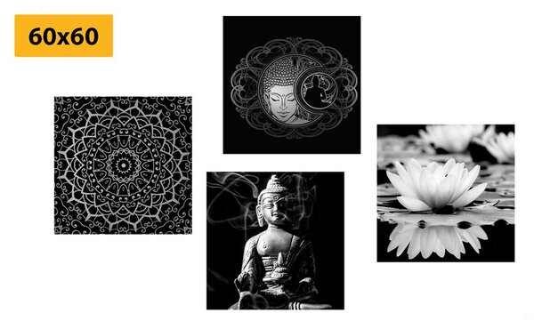 Set tablouri Budha liniștit