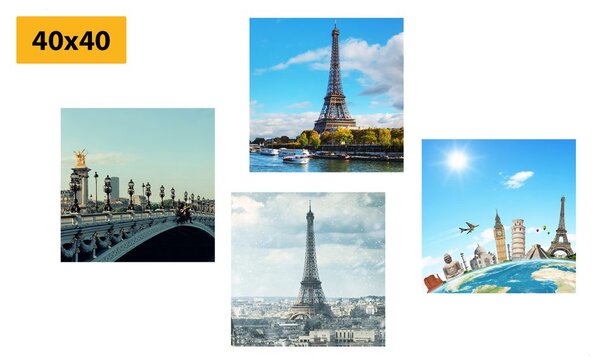 Set tablouri vedere la Turnul Eiffel în Paris