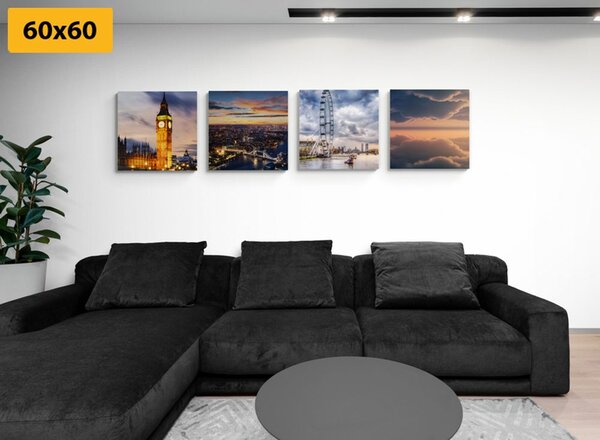 Set tablouri Londra romantică de noapte