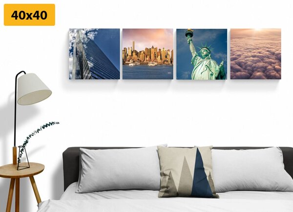 Set tablouri New York în culori unice