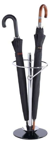 Suport umbrele OLDO, negru/crom, metal/sticla 26x60 cm