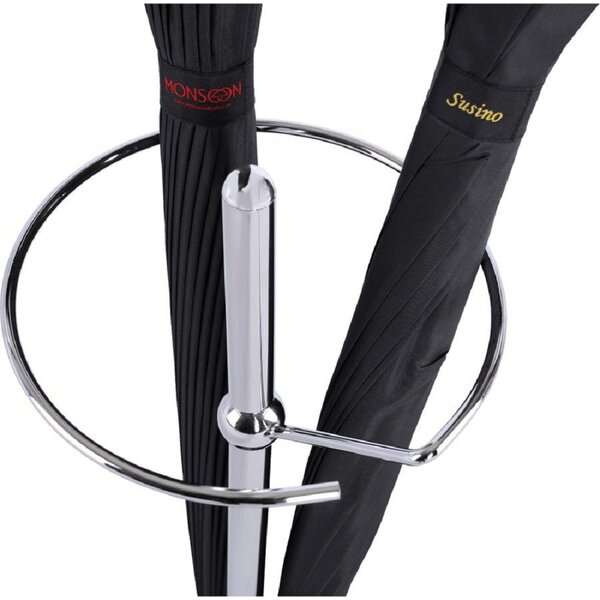 Suport umbrele OLDO, negru/crom, metal/sticla 26x60 cm