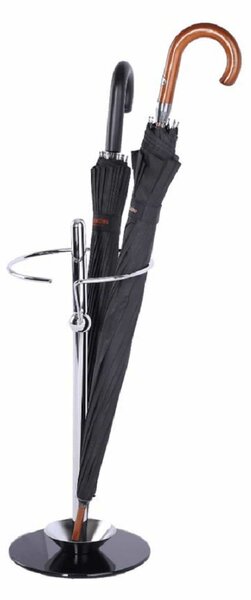 Suport umbrele OLDO, negru/crom, metal/sticla 26x60 cm