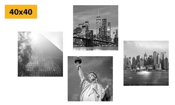 Set tablouri New York în alb-negru