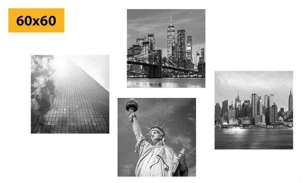 Set tablouri New York în alb-negru