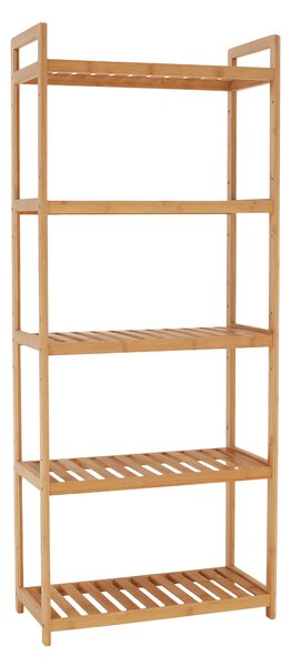 Etajera FIORE TIP 3, bambus natural lacuit, 53x26x128 cm