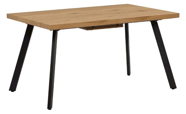 Masa extensibila AKAIKO, stejar/negru, 140/180x80x75 cm