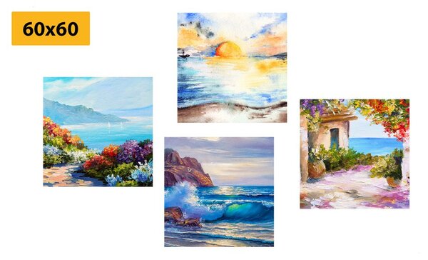 Set tablouri mare si plajă