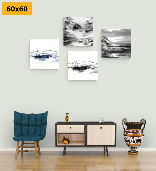 Set tablouri mare în imitație de pictură în ulei