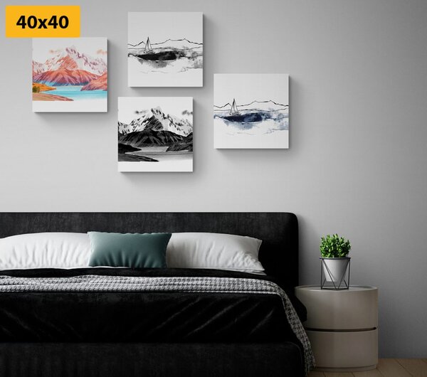 Set tablouri peisajul magic în stilul picturii