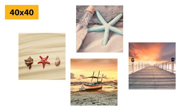 Set tablouri bijuterii de mare și plajă
