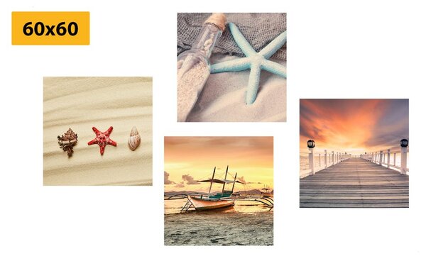 Set tablouri bijuterii de mare și plajă