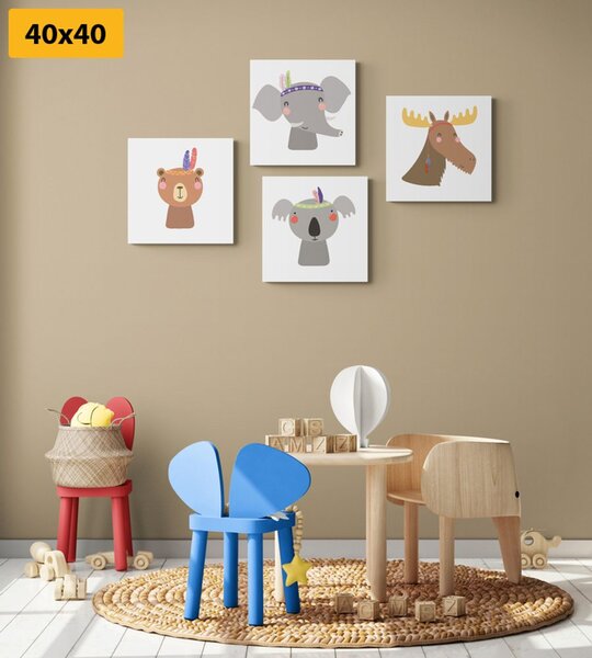 Set tablouri animăluțe drăguțe