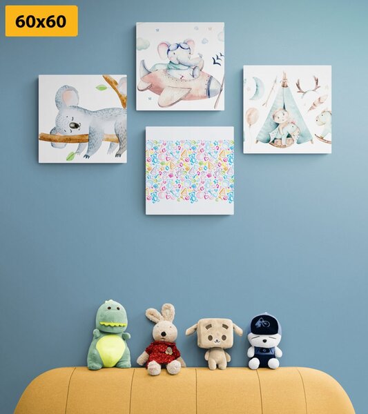 Set tablouri pentru copii în culori frumoase