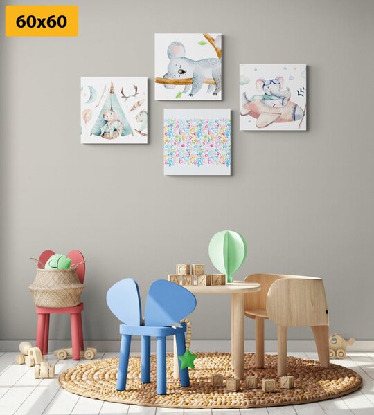 Set tablouri pentru copii în culori frumoase