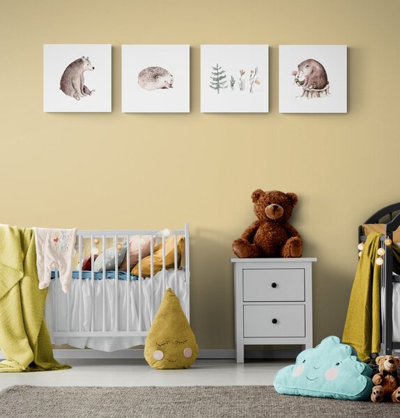 Set tablouri animăluțe de pădure în stilul minimalist