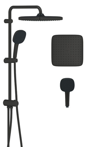Grohe Vitalio Comfort set de duș perete cu duș de ploaie negru 266982431