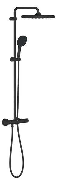 Grohe Vitalio Comfort set de duș perete cu termostat cu duș de ploaie negru 266962431