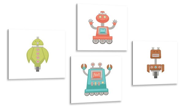 Set tablouri echipă de roboți