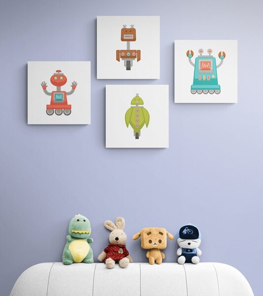Set tablouri echipă de roboți