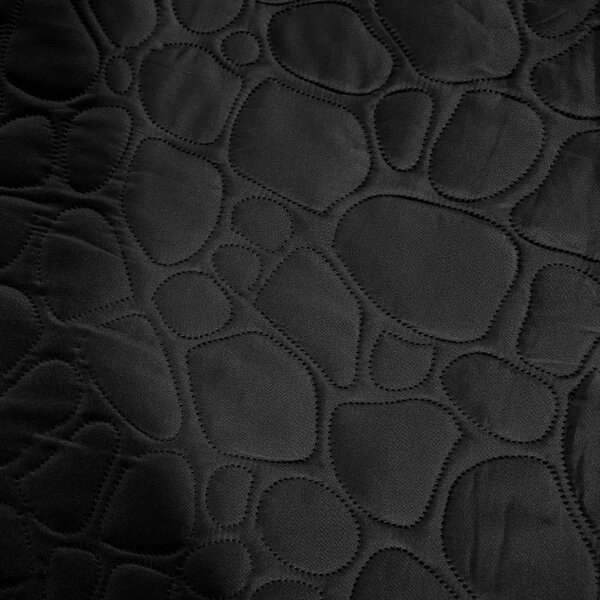 Cuvertura neagra de pat cu model STONE Dimensiune: 170 x 210 cm