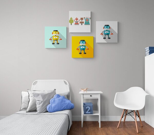 Set tablouri pentru iubitorii de roboți pentru copii